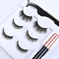 3 Pairs Of Magnetic Eyeliner Liquid False Lashes. Magnetic Adhesive False Lashes. Magnetic Clasp Eyelashes. Magnetic Eyelashes.