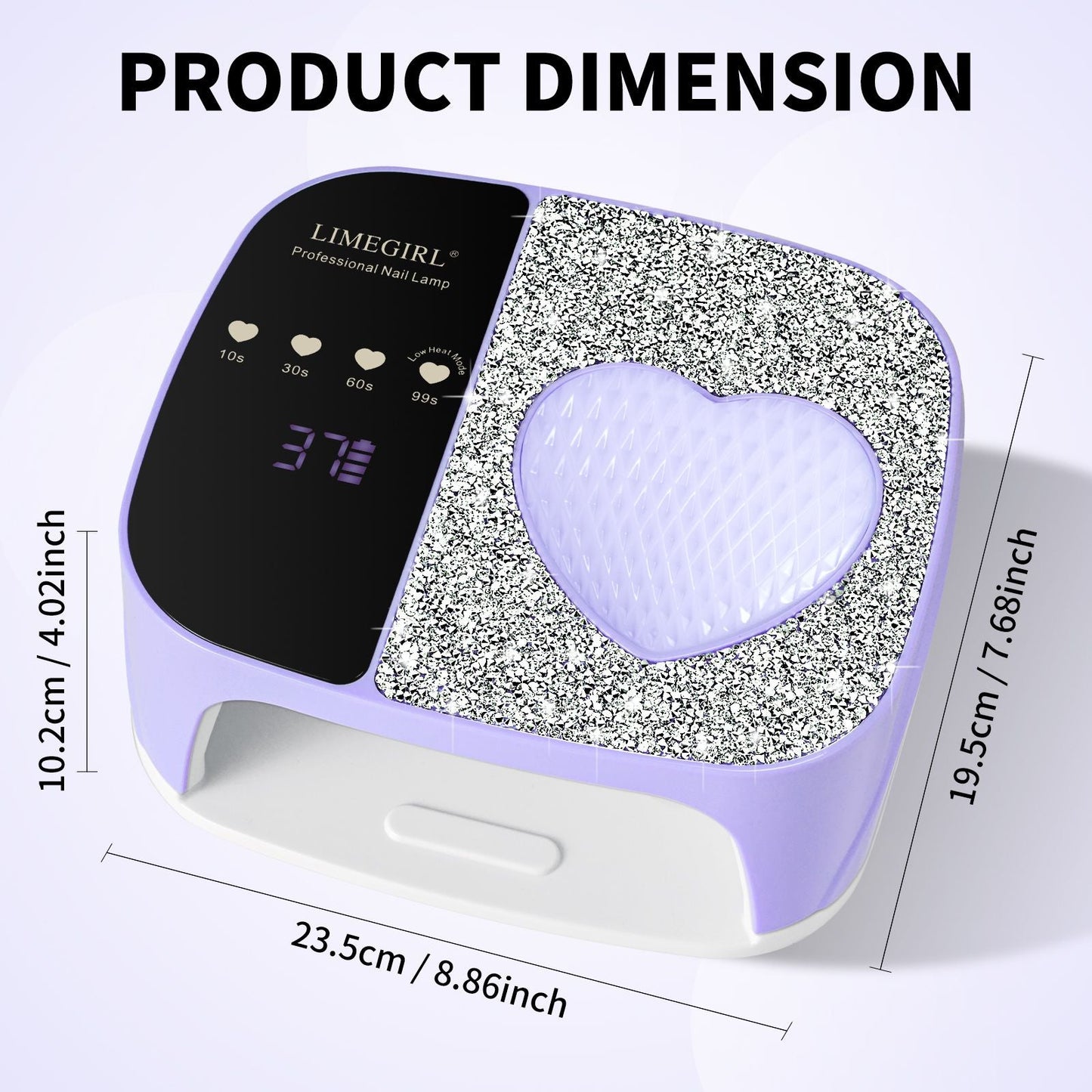 LimeGirl Cordless Nail Dryer for Gel Polish, UV LED Nail Lamp with Fast Curing UV Light & 4 Timer Settings, Portable Rechargeable Gel Lamp Nail Art Tool for Manicure Pedicure at Home & Salon