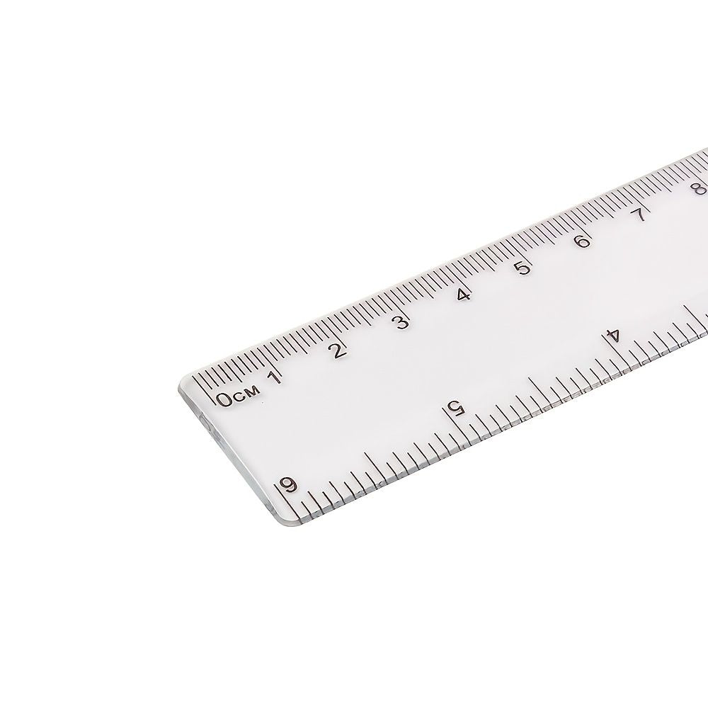 1pc Simple Transparent Ruler Size 6.14*1.18in