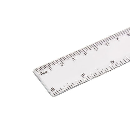 1pc Simple Transparent Ruler Size 6.14*1.18in
