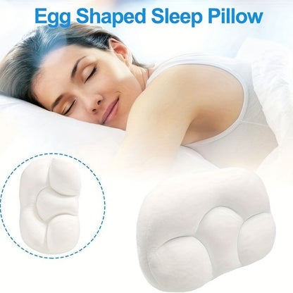 1pc All-round Cloud Pillow, Soft Bed Pillow Nursing Pillow 3D Ergonomic Sleeping Egg Shaped Ergonomic Pillows