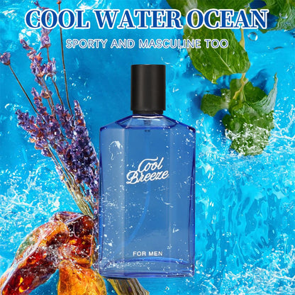 3.4fl Oz Men's Eau De Toilette Spray, Long-Lasting Perfume, Notes Of Mint, Rosemary, Sea Water Flavor, Perfect For Dating, Daily Life, Parties, Gift Giving