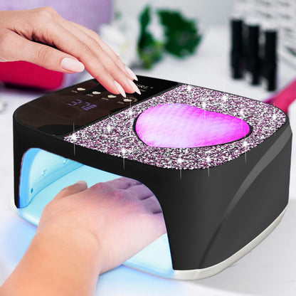 LimeGirl Cordless Nail Dryer for Gel Polish, UV LED Nail Lamp with Fast Curing UV Light & 4 Timer Settings, Portable Rechargeable Gel Lamp Nail Art Tool for Manicure Pedicure at Home & Salon