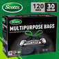 Scotts 120 Bags 30 Gallon Box Disposable Non-Rip Black Large Drawstring Garbage Bags, Suitable for Large Kitchen Garbage Cans, Super Strong 113.5L , Garden, Home, Commercial Multi-purpose Trash Bag