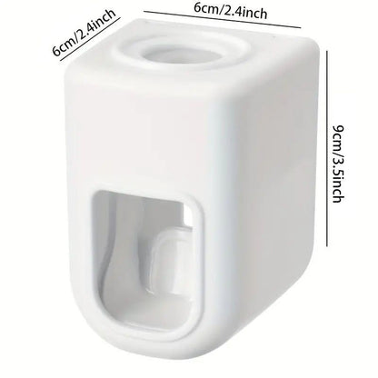 1pc Electric Toothbrush Holder Couple Toothbrush Holder Lazy Person Automatic Toothpaste Squeezing Device Wall Mounted Non Perforated Toothpaste Toothbrush Holder In Bathroom