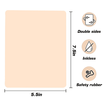 5pcs Soft Silicone Pads for Tattoo and Microblading Practice - Double Permanent Makeup Fake Tattoo Beginner Practice Accessories