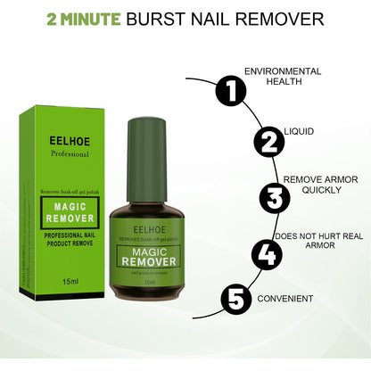 Eelhoe Burst Nail Polish Remover Lazy Hands Do Not Hurt Fast Degumming Agent Light Therapy Nail Polish For Nail Salon