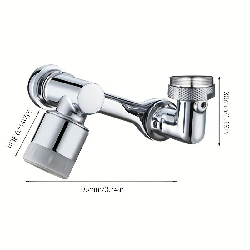 1pc, 1080 ° Swivel Faucet Extender, ABS Universal Sink-Water Aerator, Kitchen Bathroom 1080 ° Angle Rotatable Spray Attachment, Multifunctional Robotic Arm, Washing Eye/Hair/Face