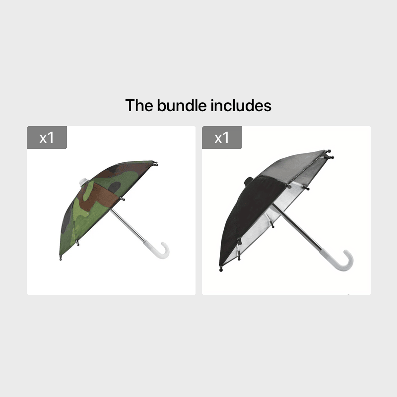 Motorcycle Bicycle Mobile Phone Holder Umbrella, Portable Waterproof Anti-permeability Mini Umbrella Smartphone Motorcycle Decoration Accessories