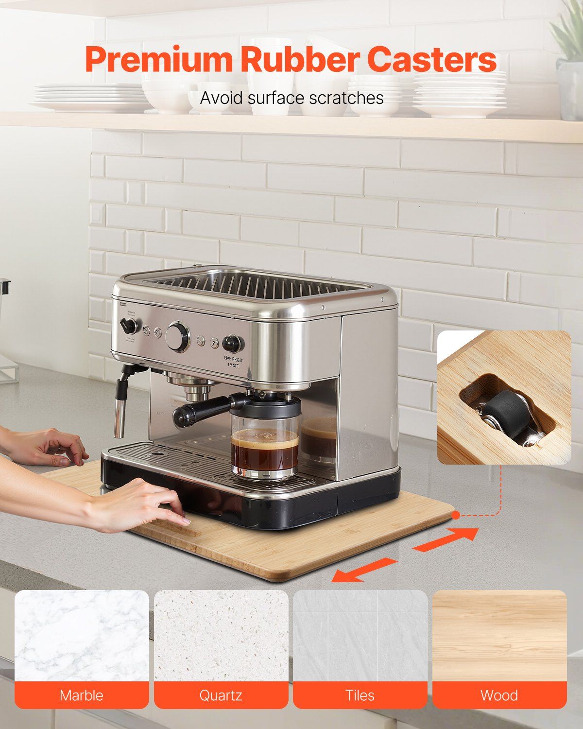 VEVOR Appliance Slider 13 x 16 in Sliding Tray for Kitchen Countertop