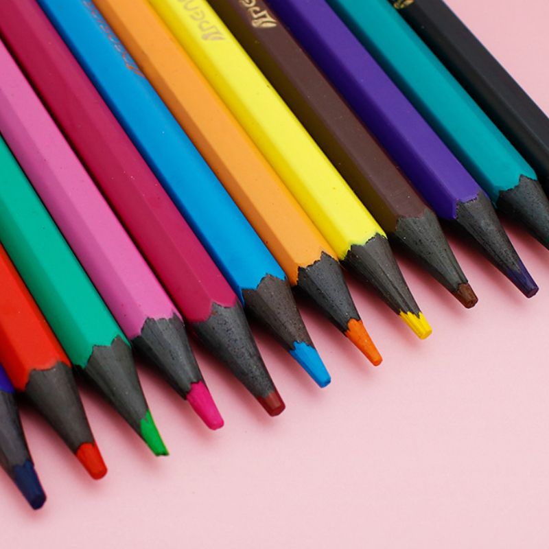 12pcs Vibrant And Colorful Colored Pencils Set - Perfect For Drawing, Coloring, Sketching, And Note-taking,