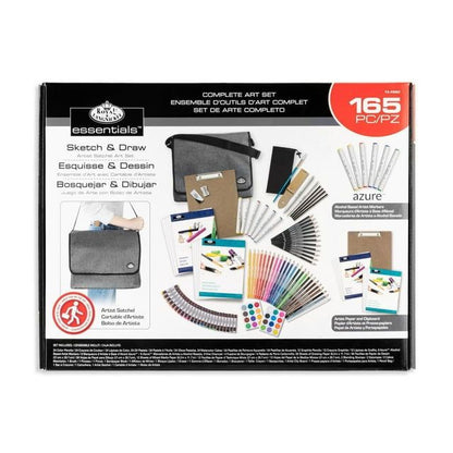 Royal And Langnickel 165-Piece Sketch And Draw Art Set Complete Artist Kit For Beginners And Experts