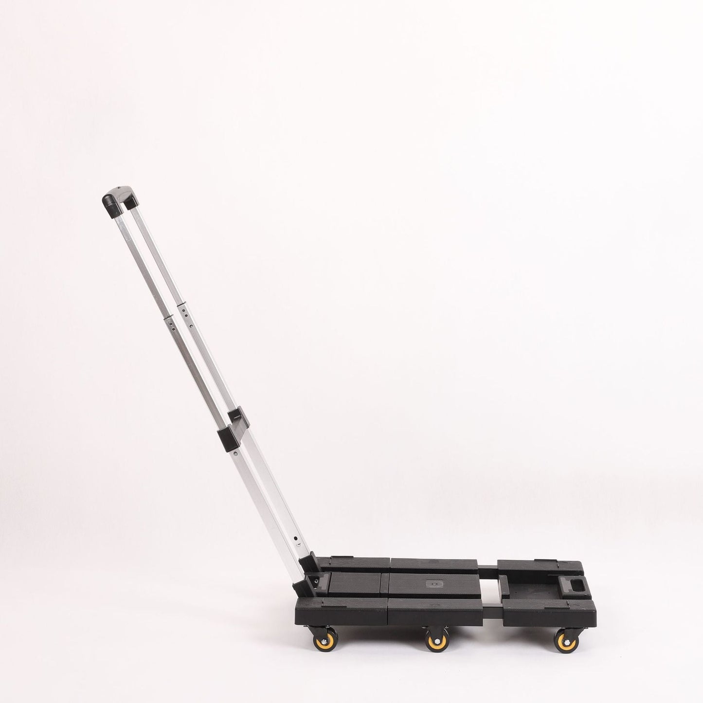 Folding Hand Truck 330lbs, Portable Heavy Duty Dolly Cart, 6 Wheels Collapsible Luggage Cart with 1 Elastic Ropes - Compact Trolley Cart for Easy Moving