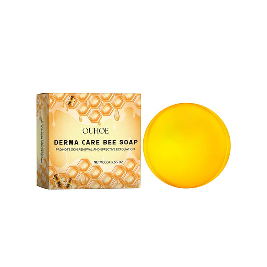 OUHOE Derma Care Bee Soap, Repair Skin Moisturizing Skin Care Improve Skin Cleansing Foam Body Soap