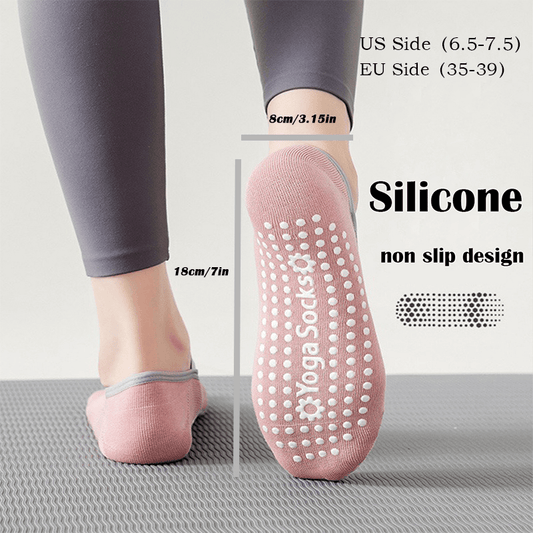 Yoga Socks For Women Non-Slip Grips Straps For Added Balance And Stability Ideal For Pilates Pure Barre Ballet Dance Barefoot Workout