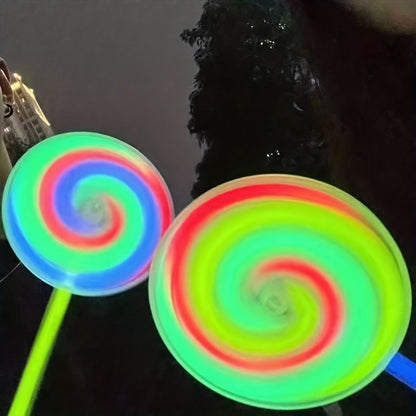 Light Up Spinning Lollipop Wand, Lollipop Glow Sticks, Princess Fairy Wand Spinner, Halloween Party Favor, Birthday Gift, Dress Decoration