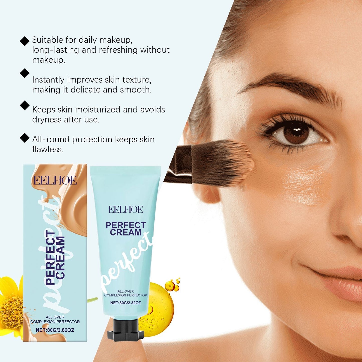EELHOE Long Lasting Concealer Covers Blemishes Dark Brightening All Over Skin With Waterproof And Sweat Resistant Makeup Concealer