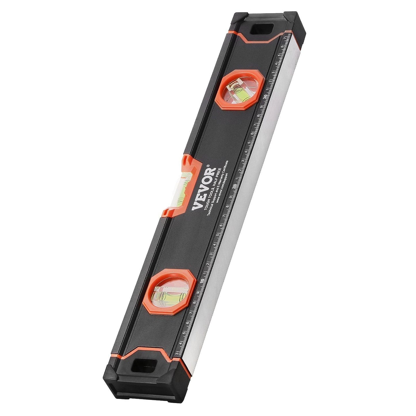 VEVOR 6-Piece Torpedo Level, 78/48/32/24/16/10 Inch All Magnetic Levels Set, Bubble Vials Ruler for 45/90/180 Degree, Aluminum Alloy Magnetic Box Leveler Tool, Shock-Resistance, SAE and Metric Scale