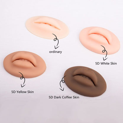Microblading Reusable 5D Silicone Practice Lips Skin European Solid lip block For PMU Beginner Training Tattoo Permanent Makeup