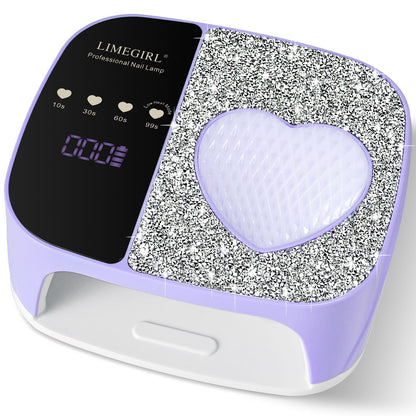 LimeGirl Cordless Nail Dryer for Gel Polish, UV LED Nail Lamp with Fast Curing UV Light & 4 Timer Settings, Portable Rechargeable Gel Lamp Nail Art Tool for Manicure Pedicure at Home & Salon