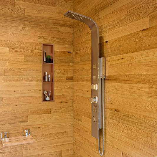 ALFI brand  ABSP10 Modern Stainless Steel Shower Panel with 4 Body Sprays