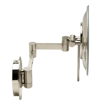 ALFI brand ABM9WLED Wall Mount Round 9" 5x Magnifying Cosmetic Mirror with Light