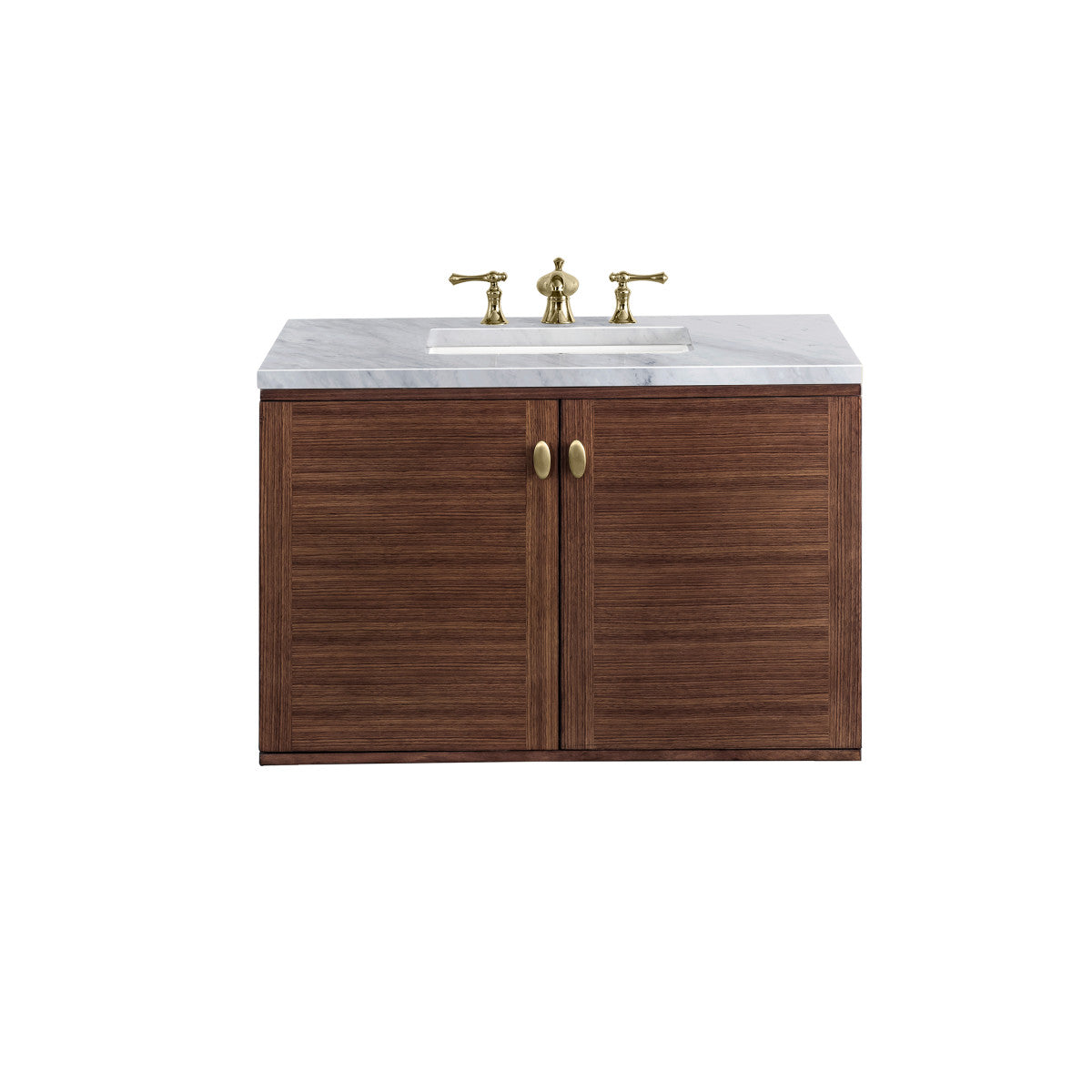 Amberly 36" Single Vanity Cabinet, Mid-Century Walnut