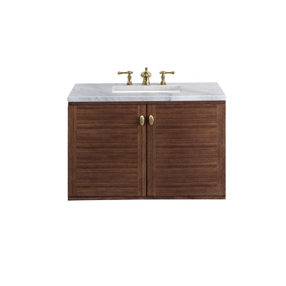 Amberly 36" Single Vanity Cabinet, Mid-Century Walnut