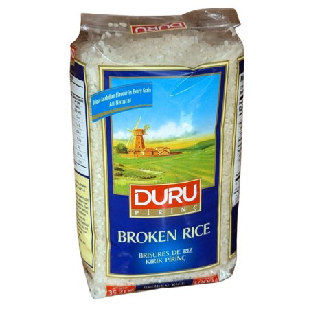 Duru Broken Turkish Baldo Rice 35.2 Oz - Premium Quality Round Grain for Desserts and Stuffed Meals