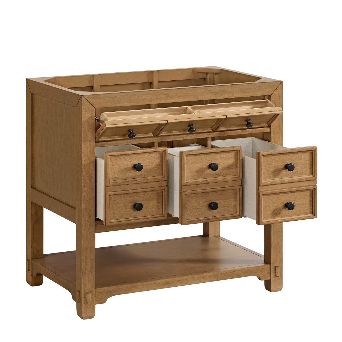 Malibu 36" Single Vanity Cabinet, Amber Birch