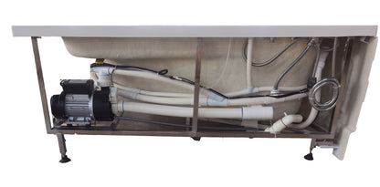 EAGO AM161-L  5' Single Person Corner White Acrylic Whirlpool Bath Tub - Drain on Left