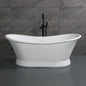 ALFI brand  AB9950 67" White Matte Pedestal Solid Surface Resin Bathtub