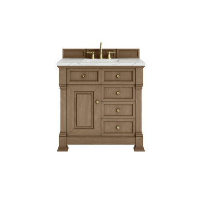 James Martin 547-V36 Brookfield 36” Single Vanity – Black Onyx / Honey Oak / Pearl Charcoal