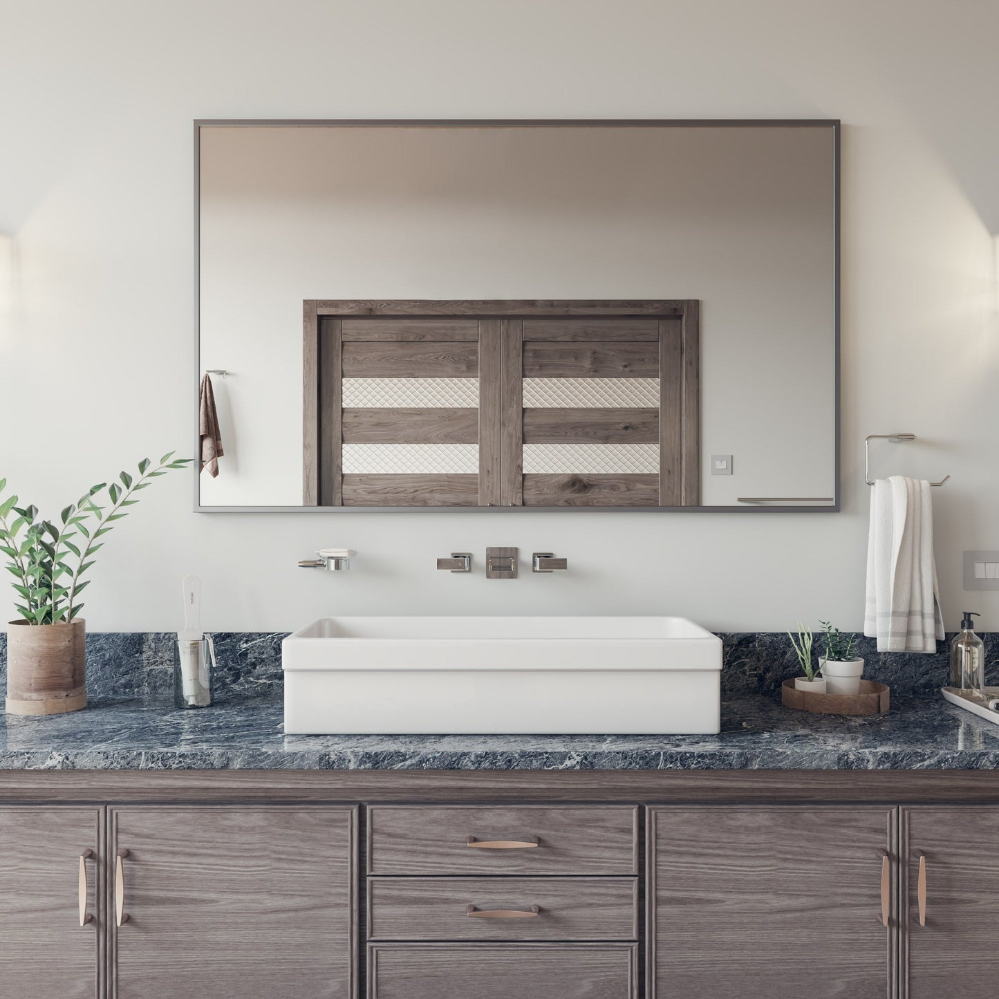 ALFI brand  AB36TR  36" White Above Mount Fireclay Bath Trough Sink