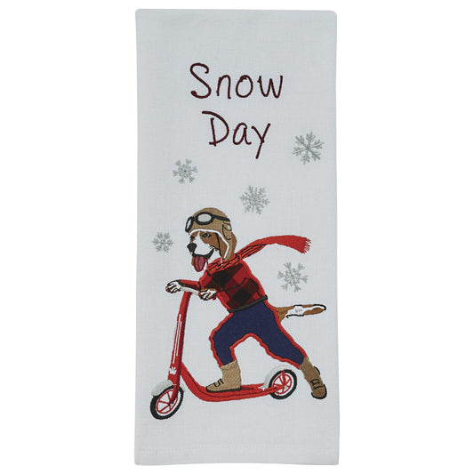 Snow Day  Dishtowel