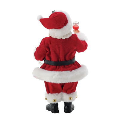 Wine Time Santa Figurine