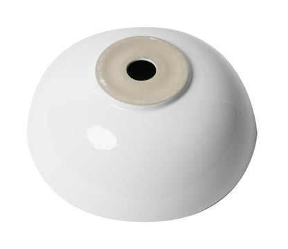 ALFI brand  ABC905 White 15" Round Vessel Bowl Above Mount Ceramic Sink
