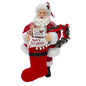 Fabriche Gingerbread Santa With Stocking and Wreath