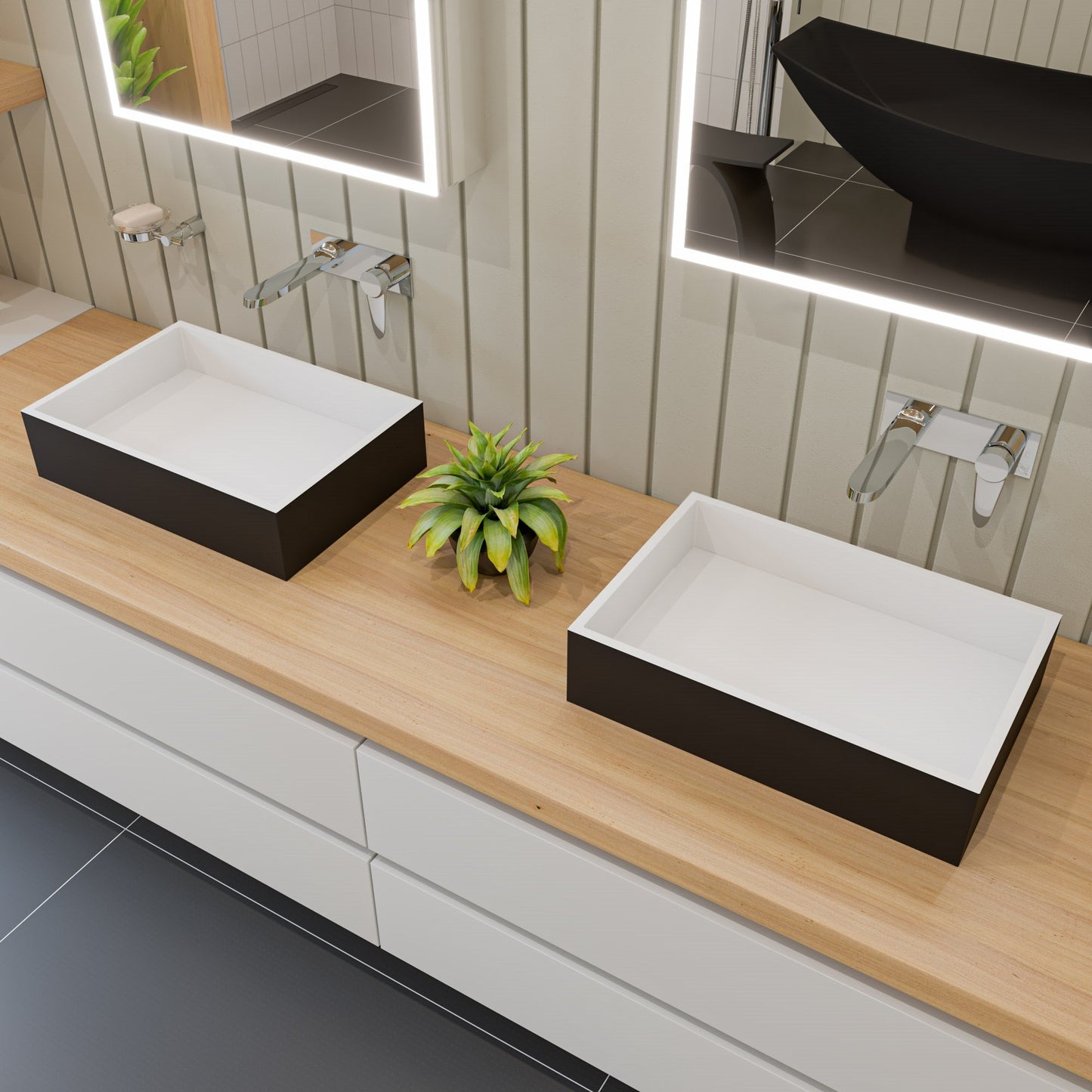 ALFI brand AB1772 Wall Mounted Modern Bathroom Faucet