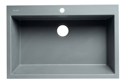 ALFI brand AB3322DI 33" Single Bowl Drop In Granite Composite Kitchen Sink