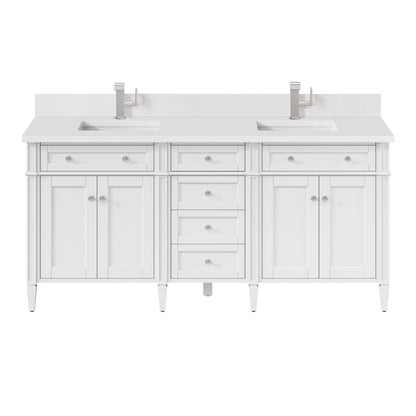 Brittany 72" Double Vanity in Bright White