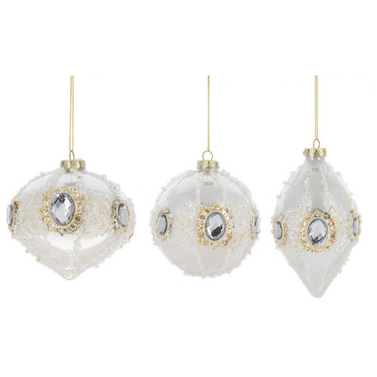 Elegant Vintage Jewel Glass Ornament -