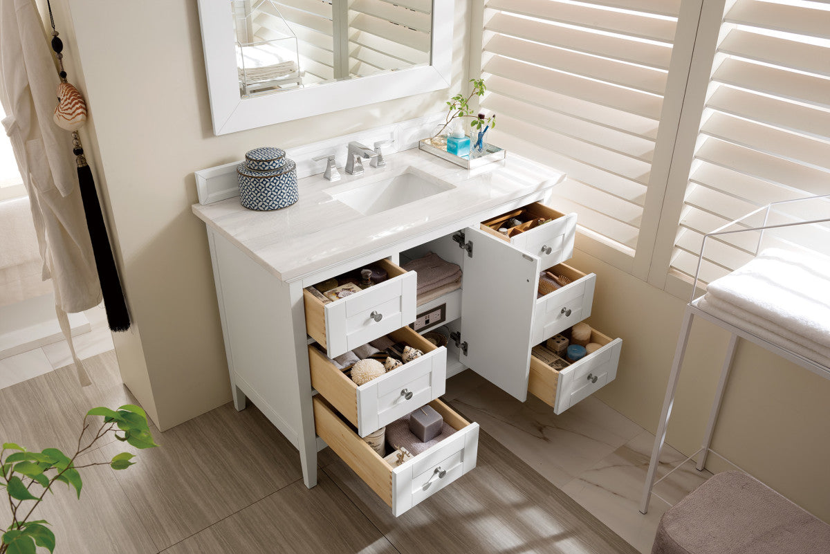 Palisades 48" Single Vanity Cabinet, Bright  White