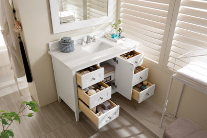 Palisades 48" Single Vanity Cabinet, Bright  White