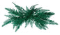 32"L GLITTER FERN SWAG EMERALD GREEN