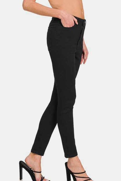 Zenana High Rise Skinny Jeans - Women's Jeans with Pockets