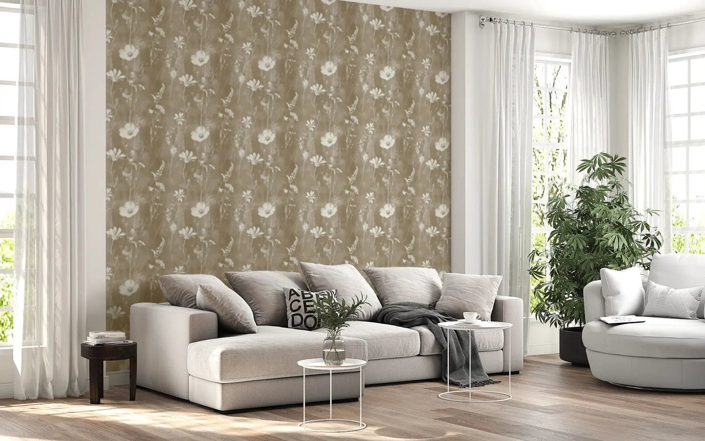 Sun-Kissed Prairie Bloom Wallpaper