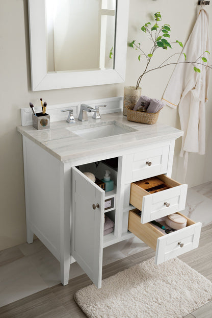 Palisades 36" Single Vanity Cabinet, Bright White