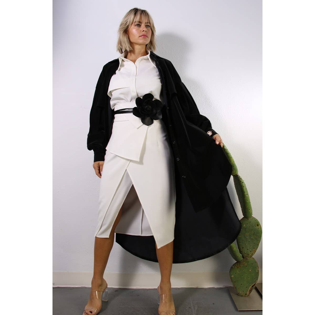 The Rose Faux Leather Flower Corsage Belt- Only a few left!