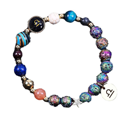 Blue San Volcanic Rock Constellation Bracelets – Colorful Twelve Constellations